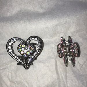 Sparkly Rhinestone Hair Clips